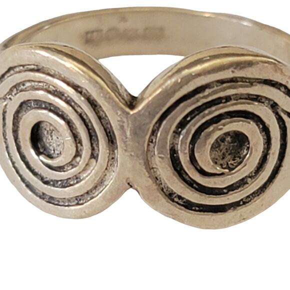 Vintage Ring - Sterling Silver Concentric Circles Boho Chic, Size 6.25 - Picture 6 of 9